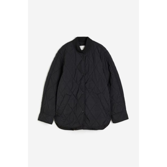 Black Quilted Jacket (S,M) - Picture 7 of 13